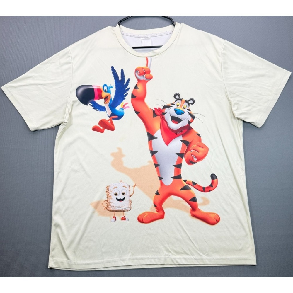 Vintage Kelloggs Cereal Mascots Graphic Tee XL Tony the Tiger Toucan Sam T-Shirt